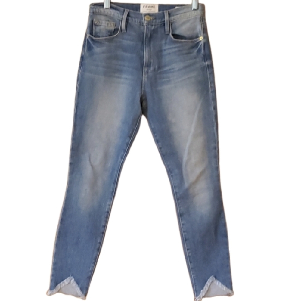 FRAME Ali High Rise Cigarette Jeans in Opus Wash Size‎ 25